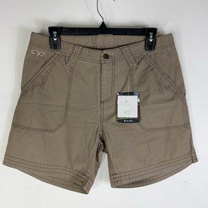 Outdoor Research Womens Wallflower Bermuda Trail Shorts Walnut Windowpane 8 New
